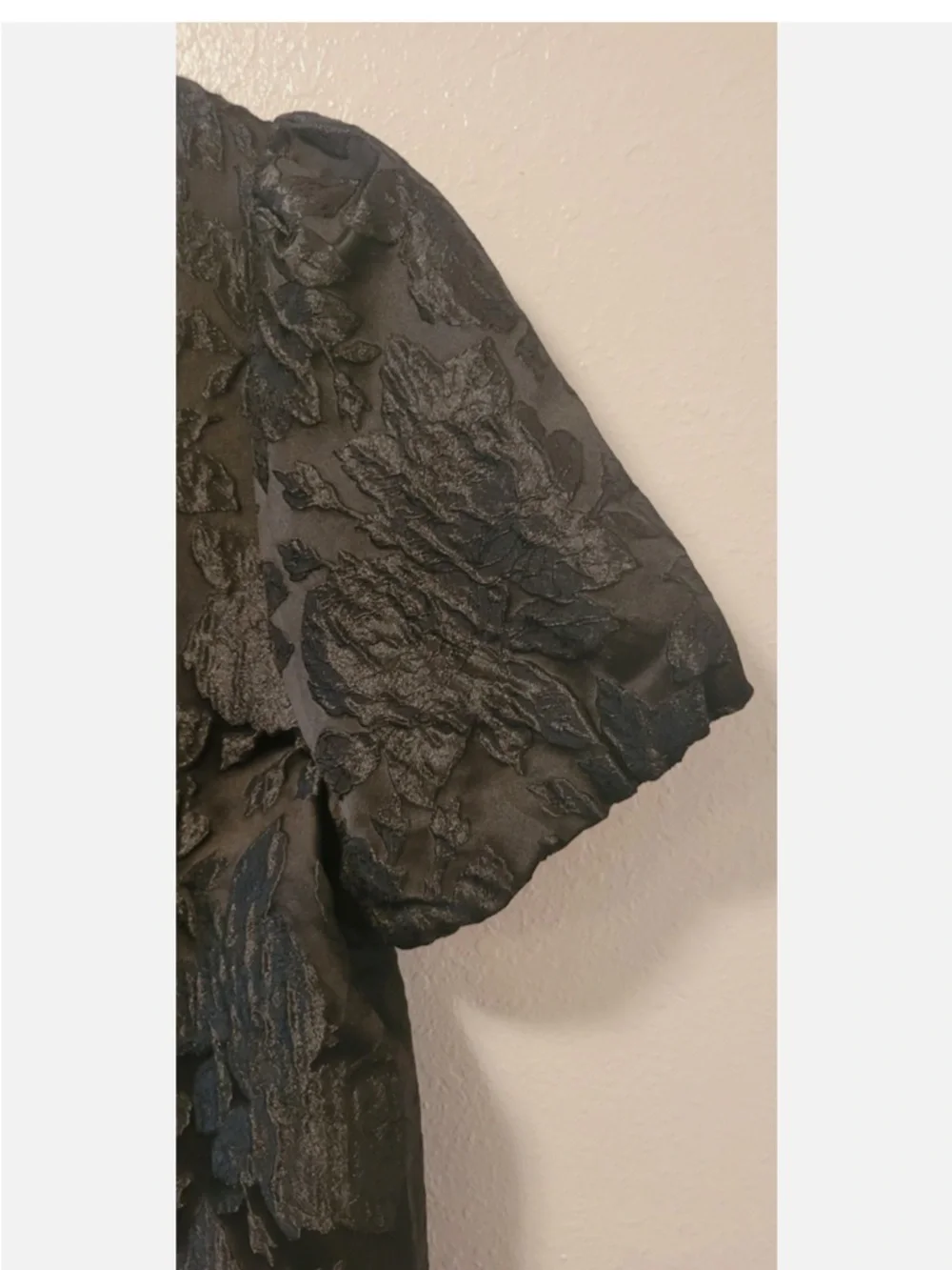 J. Crew Black Textured Puff-Sleeve Blouse - Picture 3 of 5